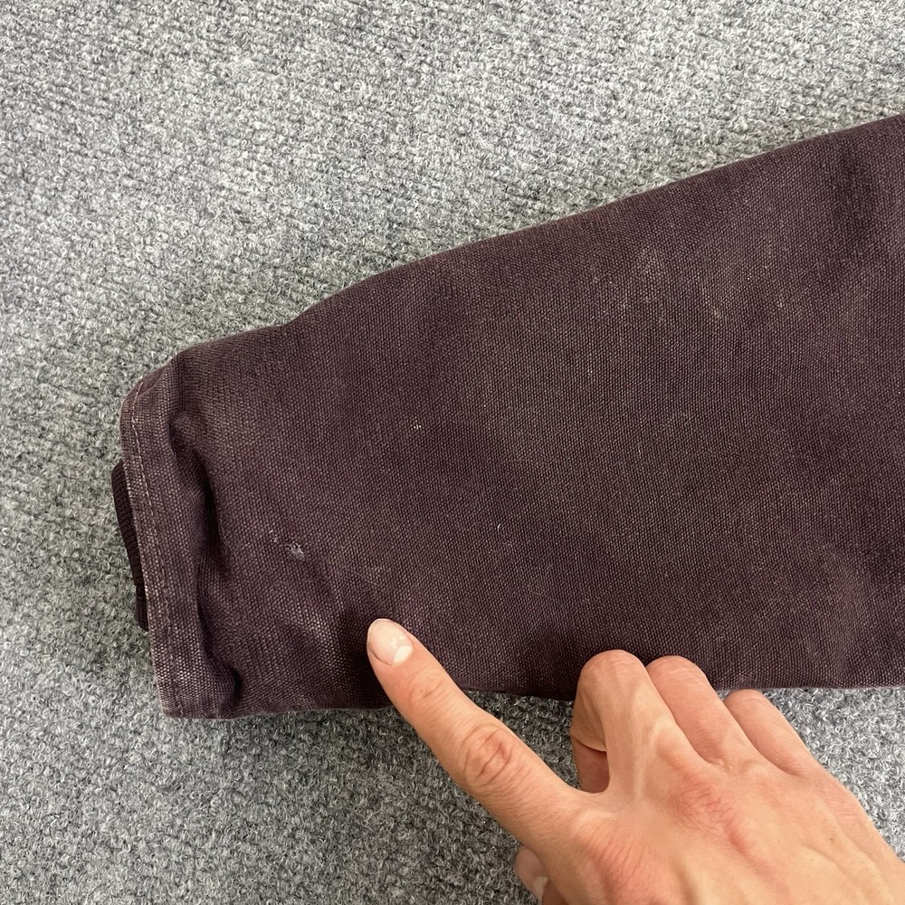 Carhartt WJ141 DWN Deep Wine‎ Duck Canvas Sherpa Hooded Work Jacket Women's M - Picture 14 of 16